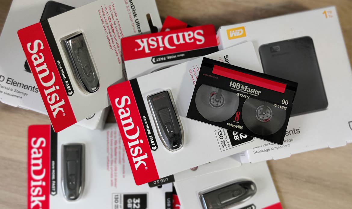 Hi8 sur clé usb : transfert des cassettes HI8 sur clé usb ou disque dur